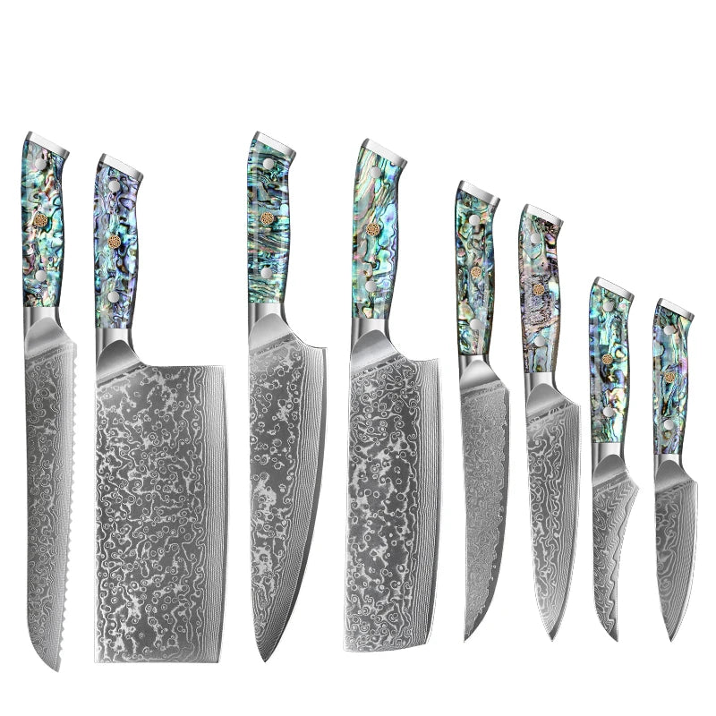 Japanese 67-Layer Damascus Chef Knife Set - Ultra Sharp Kitchen Essentials