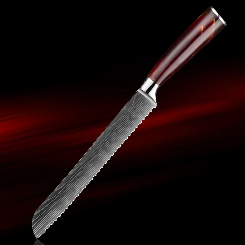 8-Piece Japanese Knife Set - Ultra Sharp Stainless Steel Kitchen Knives