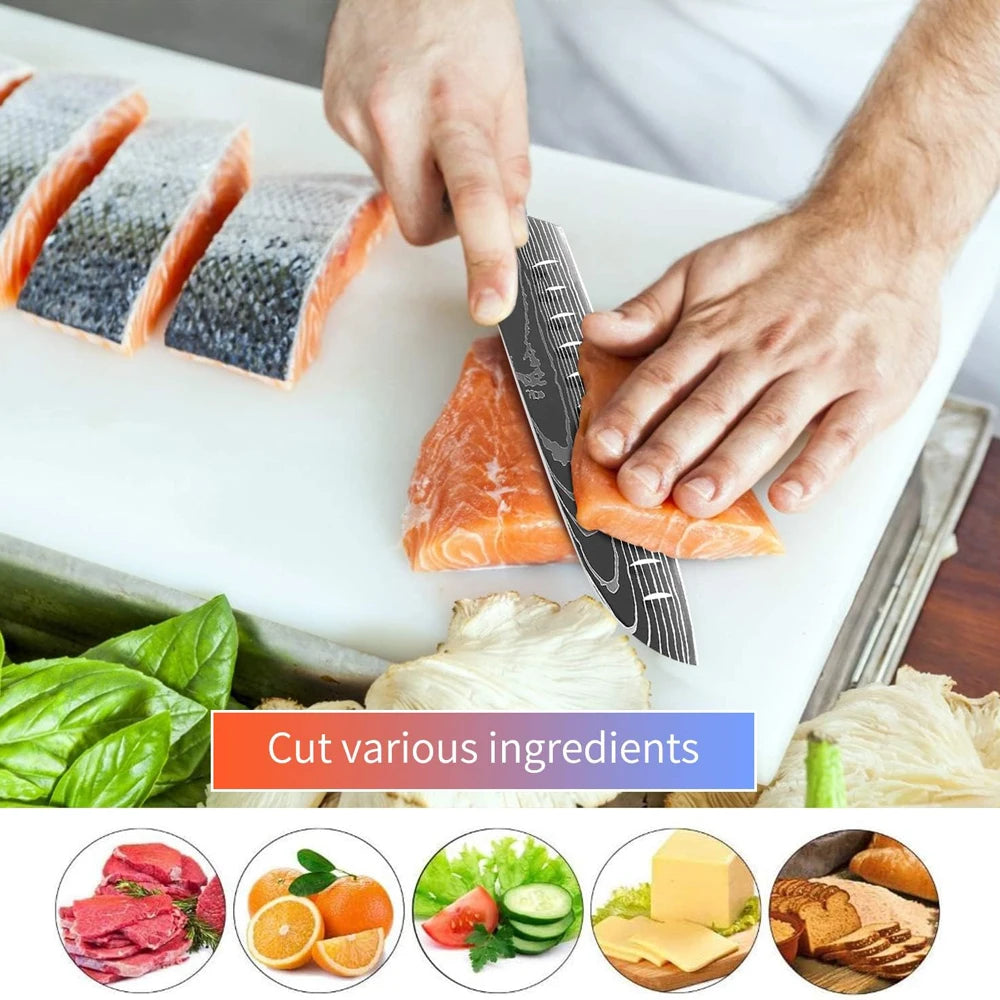 8-Piece Japanese Knife Set - Ultra Sharp Stainless Steel Kitchen Knives