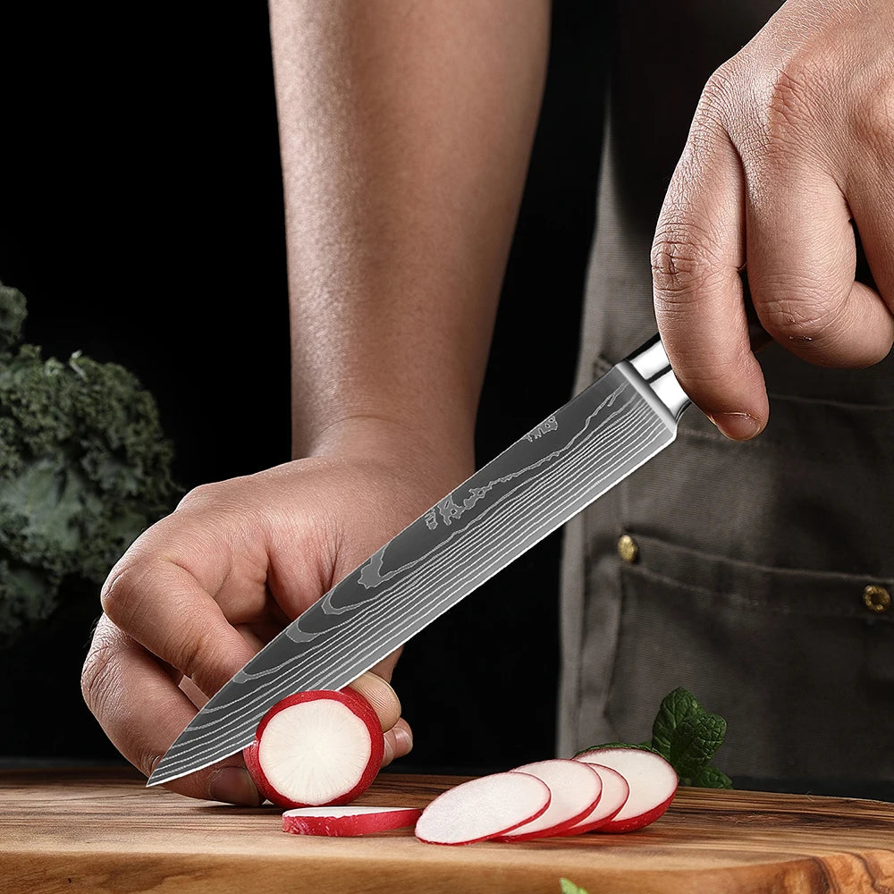 8-Piece Japanese Knife Set - Ultra Sharp Stainless Steel Kitchen Knives