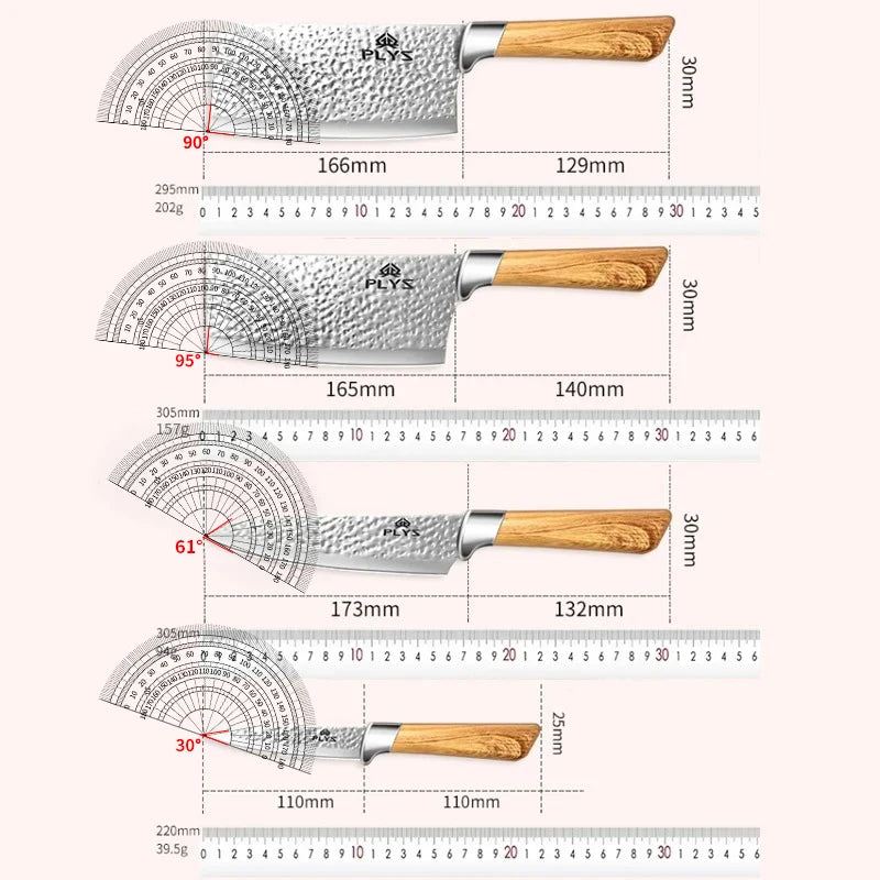 Seiko 6-Piece Japanese Knife Set with Wood Grain Handles