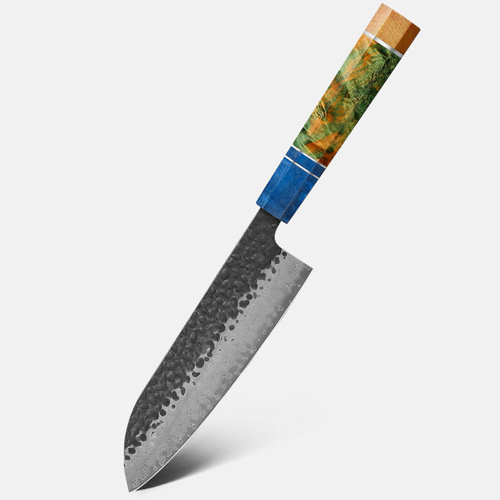 Japanese Knife Set - 4 PCS VG10 Damascus Chef, Kiritsuke, Nakiri & Santoku Knives