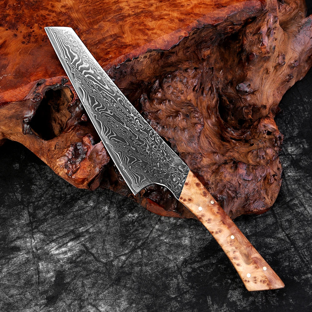 XITUO Japanese Knife Set - Handcrafted Damascus Steel Utility Knives with Pakkawood Handles