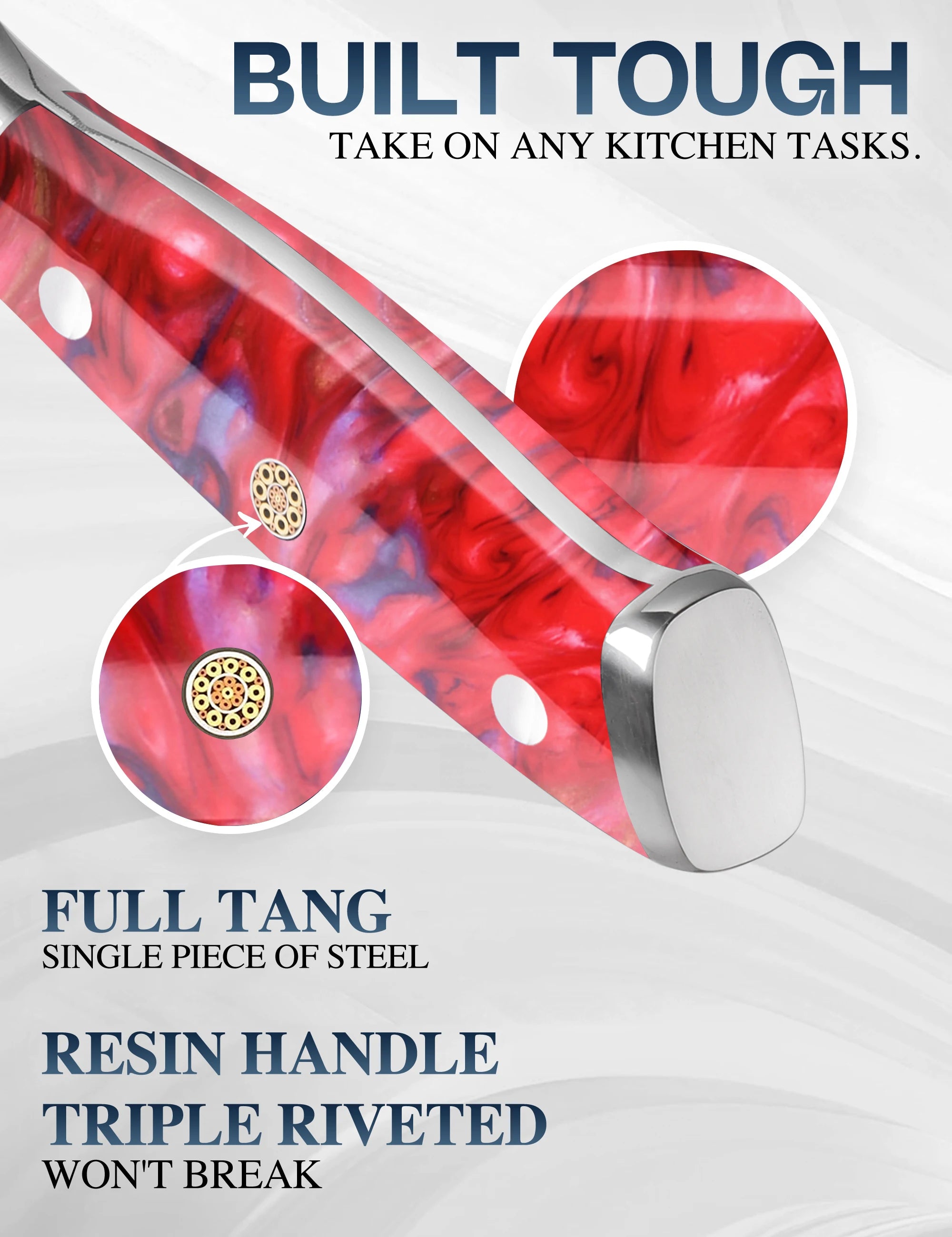 WILDMOK Japanese Knife Set - 67-Layer Damascus VG10 Steel Kitchen Knives