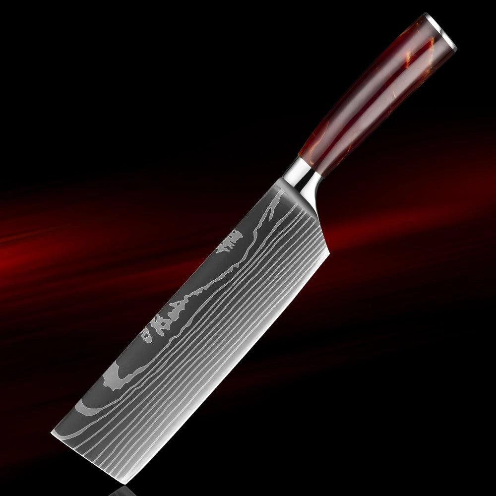 8-Piece Japanese Knife Set - Ultra Sharp Stainless Steel Kitchen Knives