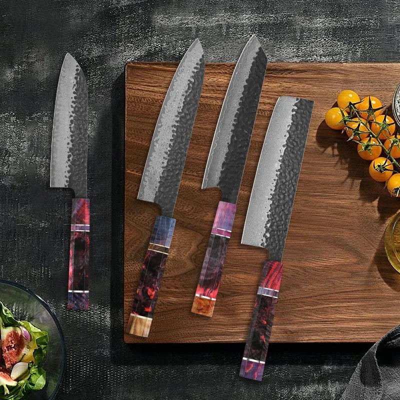 Japanese Knife Set - VG10 Damascus Steel