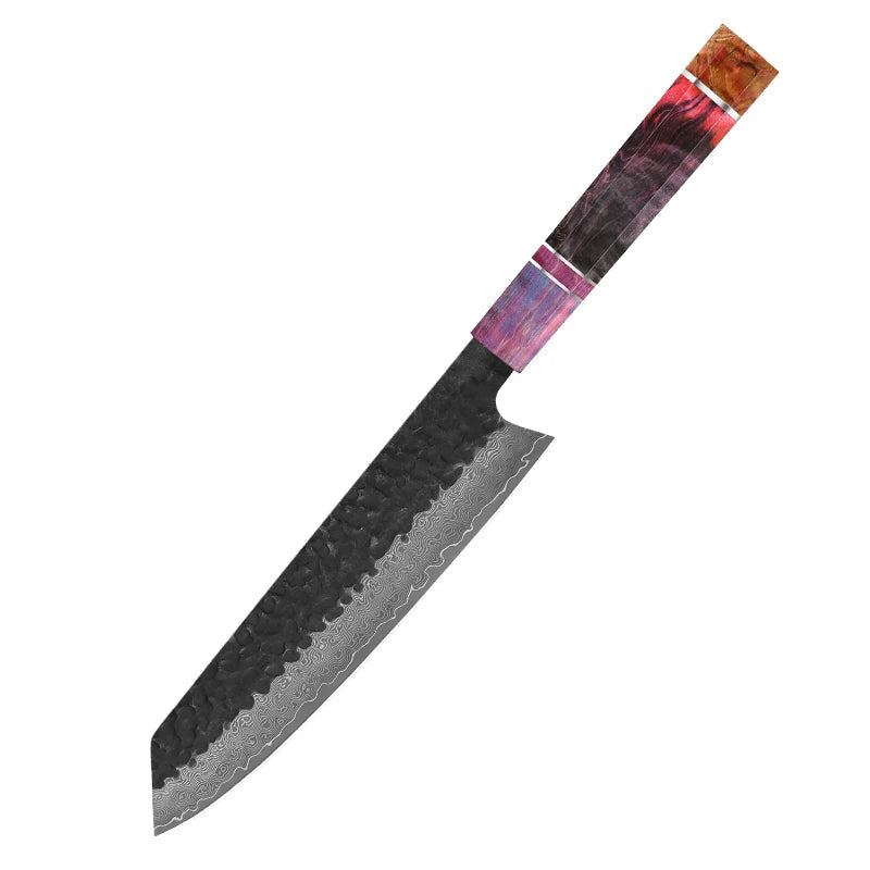 Japanese Knife Set - Hand Forged 67 Layers Damascus Steel Chef & Santoku Knives