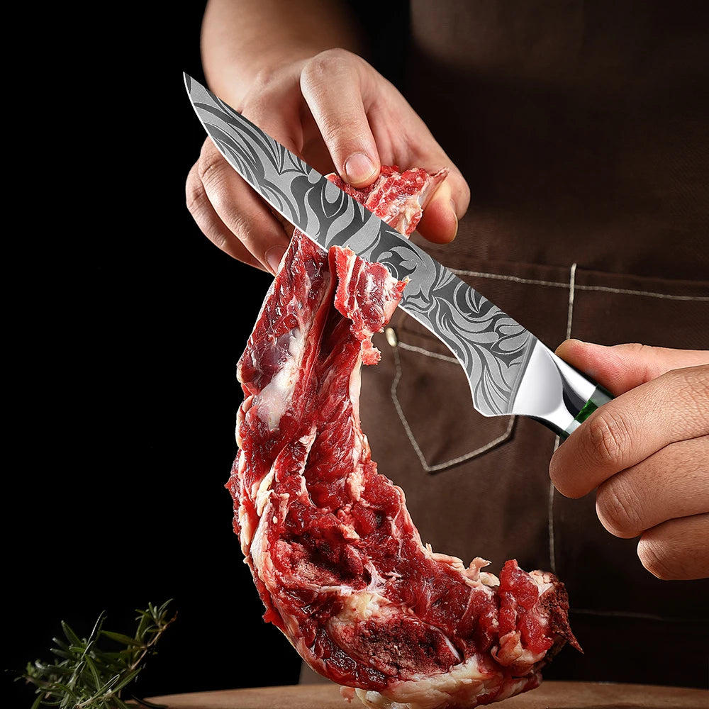 Japanese Knife Set – Premium Ultra-Sharp Stainless Steel Chef Knives with Resin Handles