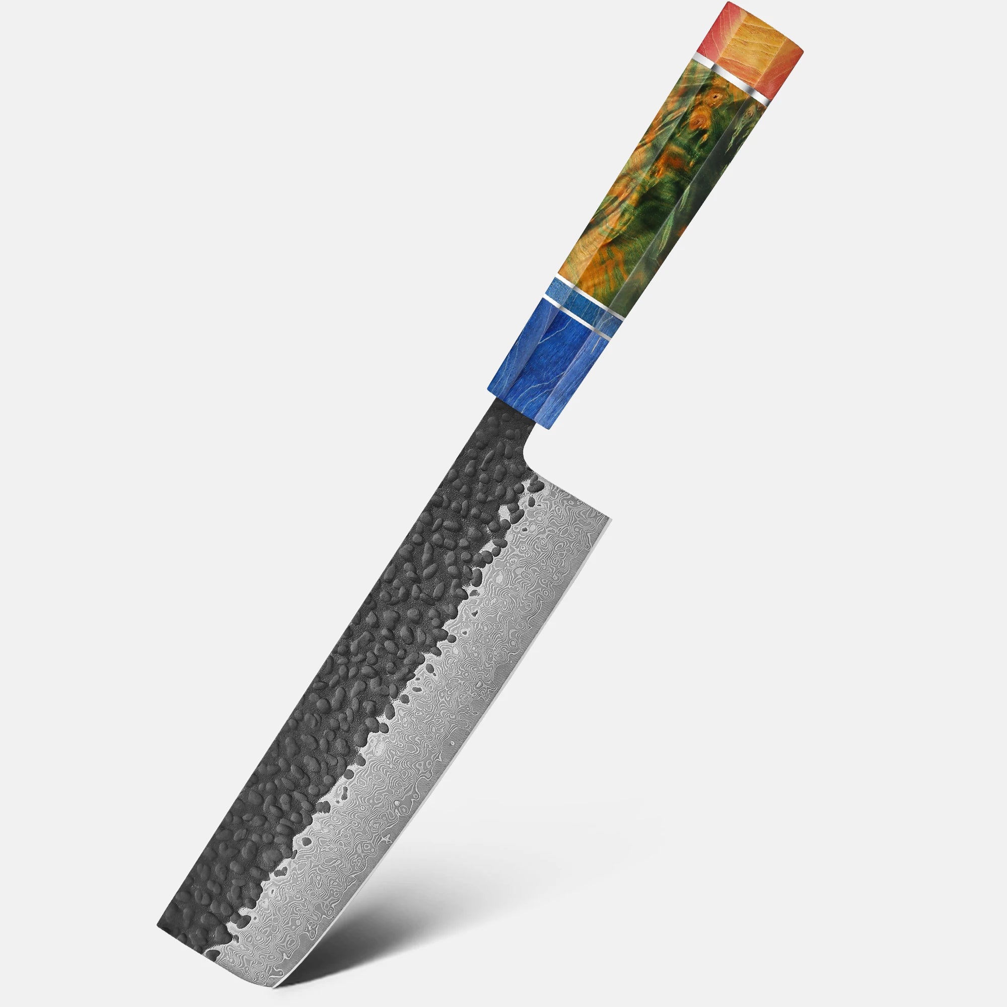 Japanese Knife Set - 4 PCS VG10 Damascus Chef, Kiritsuke, Nakiri & Santoku Knives