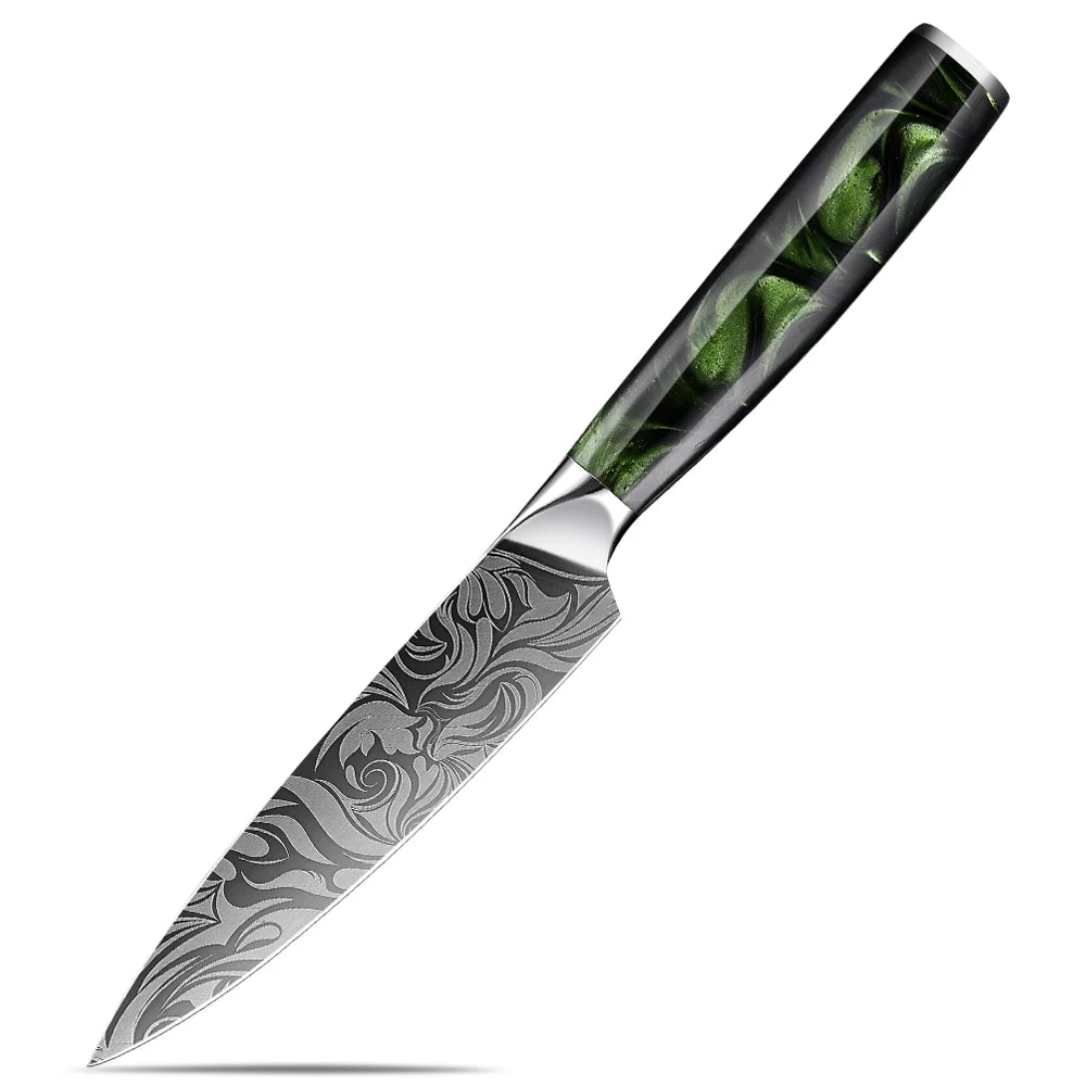 Japanese Knife Set – Premium Ultra-Sharp Stainless Steel Chef Knives with Resin Handles