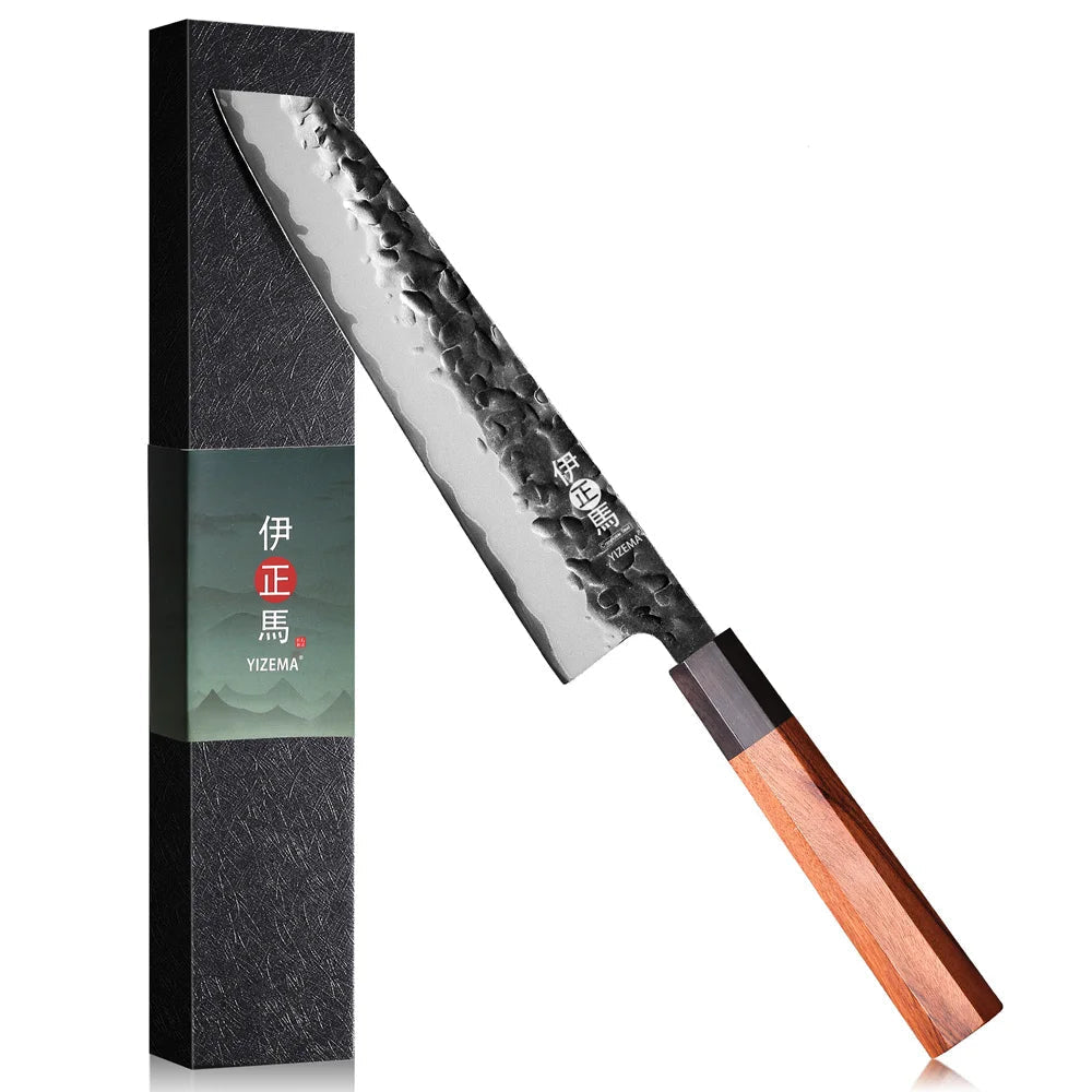 YIZEMA Japanese Knife Set - Kiritsuke, Santoku & Paring Knives with 3-Layer Composite Steel