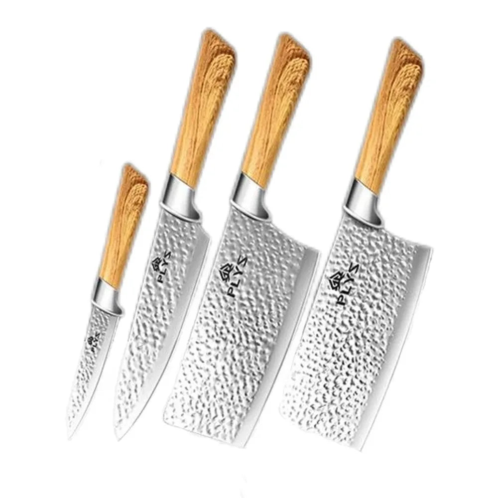 Seiko 6-Piece Japanese Knife Set with Wood Grain Handles