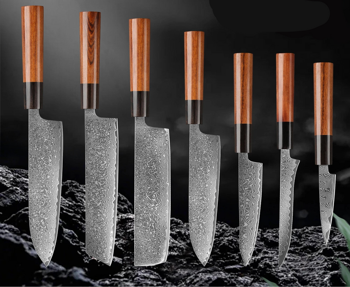 Japanese Knife Set - Ultra Sharp 67-Layer Damascus Steel Kitchen Knives