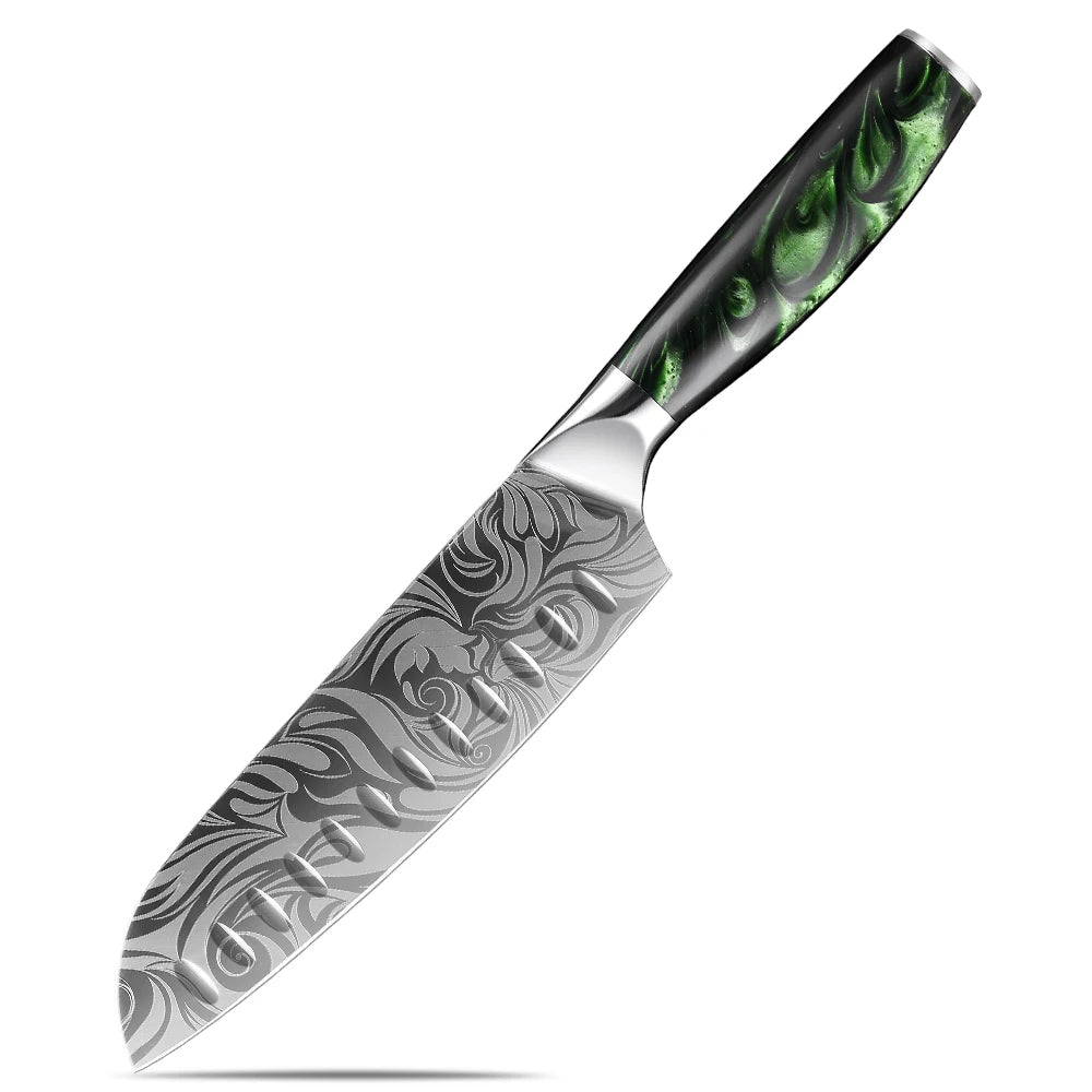 Japanese Knife Set – Premium Ultra-Sharp Stainless Steel Chef Knives with Resin Handles