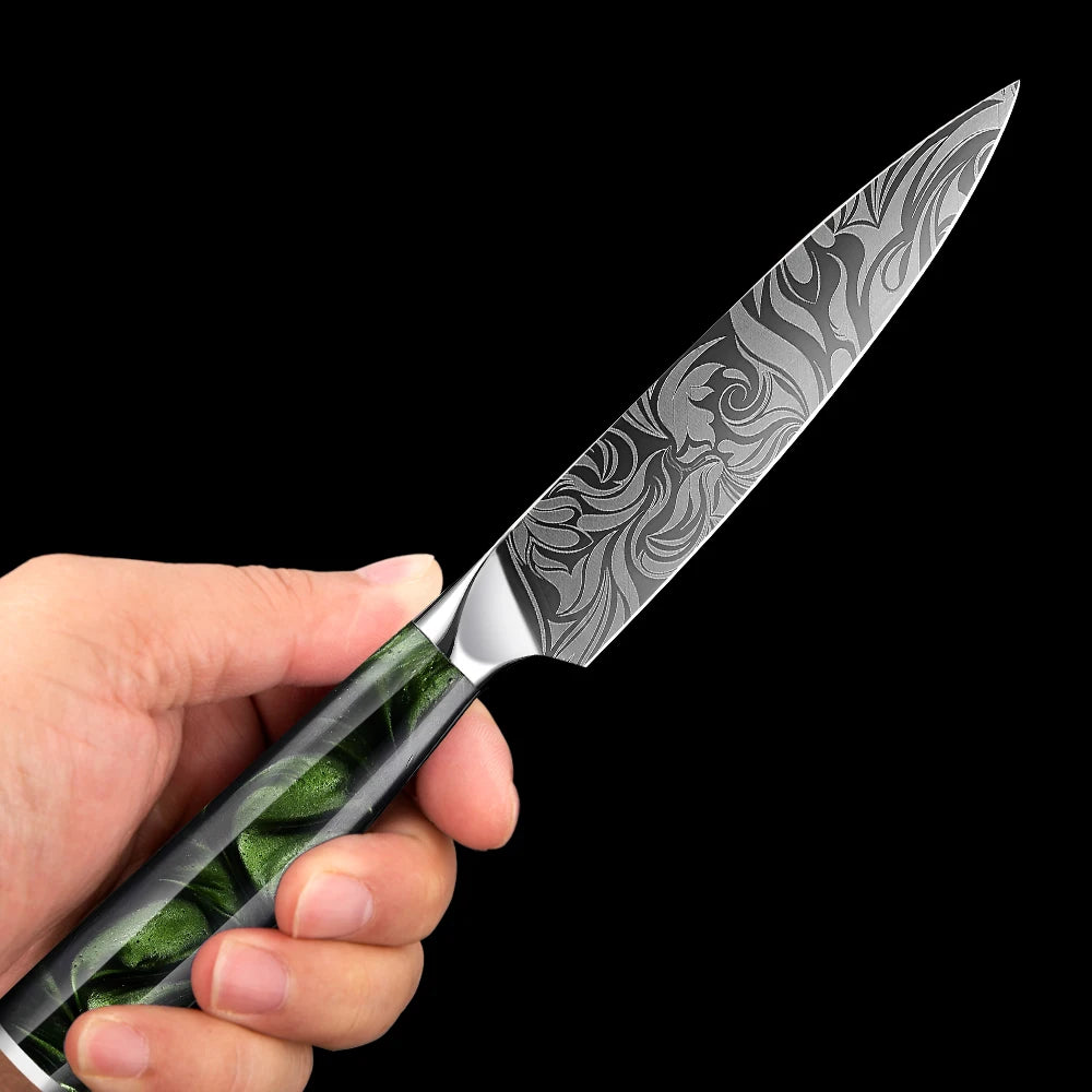 Japanese Knife Set – Premium Ultra-Sharp Stainless Steel Chef Knives with Resin Handles