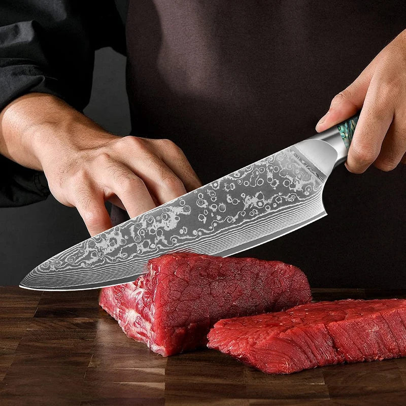 Japanese 67-Layer Damascus Chef Knife Set - Ultra Sharp Kitchen Essentials