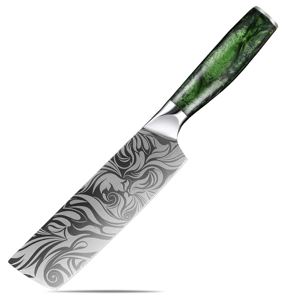 Japanese Knife Set – Premium Ultra-Sharp Stainless Steel Chef Knives with Resin Handles