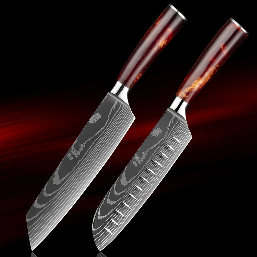 8-Piece Japanese Knife Set - Ultra Sharp Stainless Steel Kitchen Knives