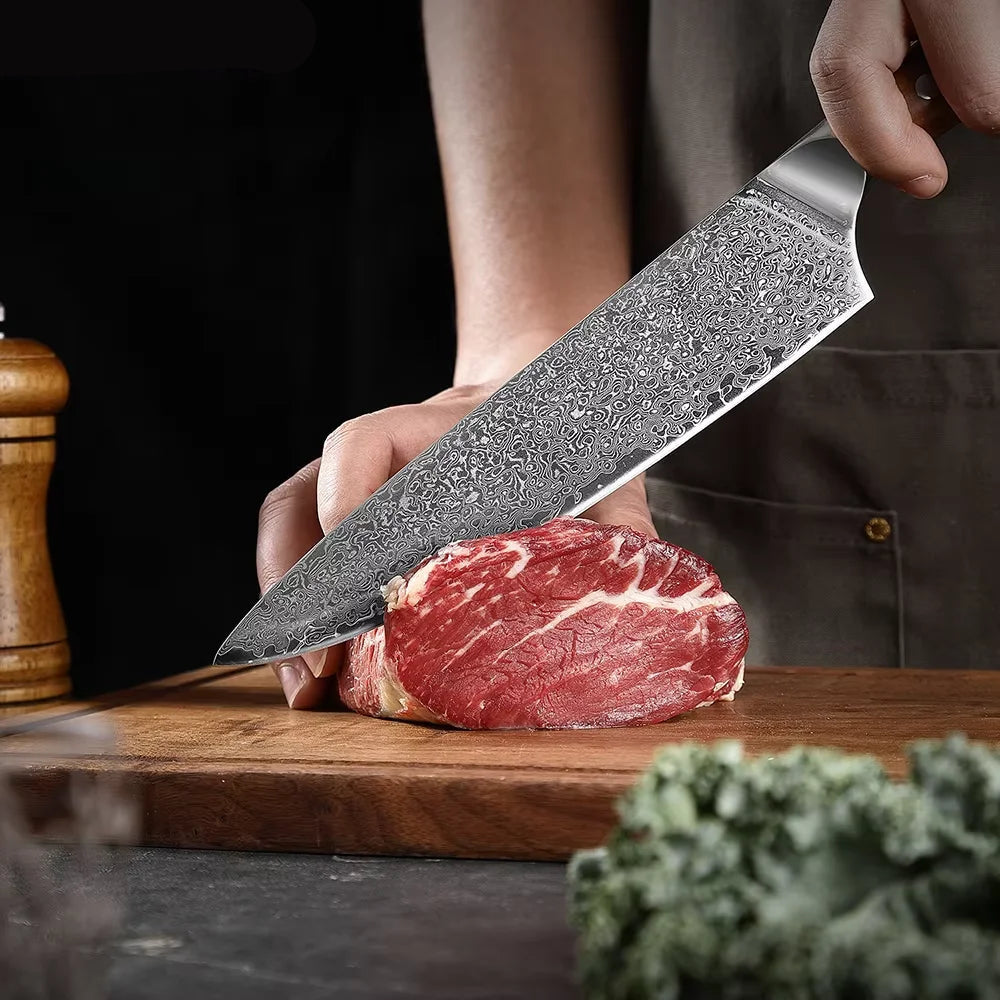 Xituo 67-Layer Japanese Knife Set - Professional Chef Knives with Resin Wooden Handle