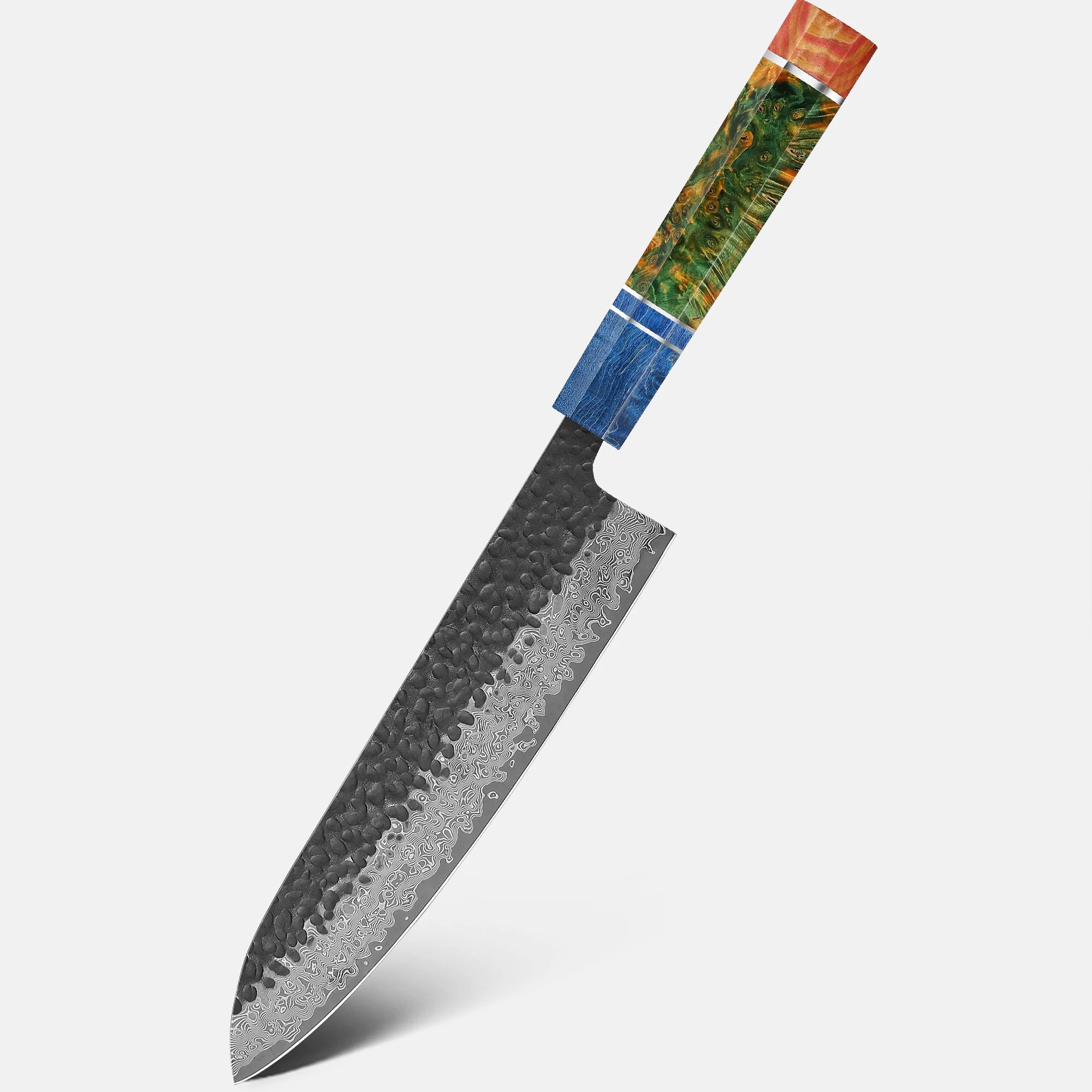 Japanese Knife Set - 4 PCS VG10 Damascus Chef, Kiritsuke, Nakiri & Santoku Knives