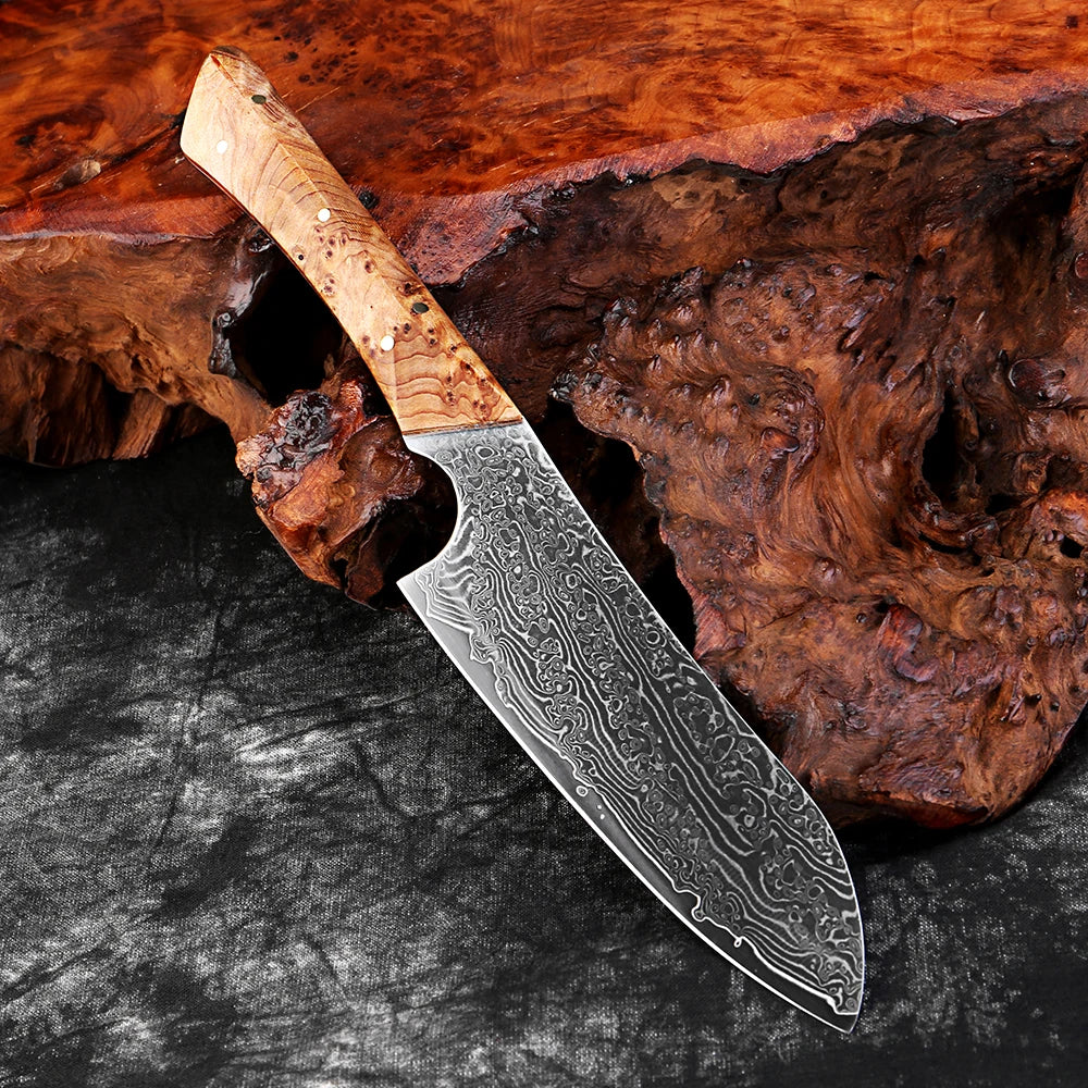 XITUO Japanese Knife Set - Handcrafted Damascus Steel Utility Knives with Pakkawood Handles