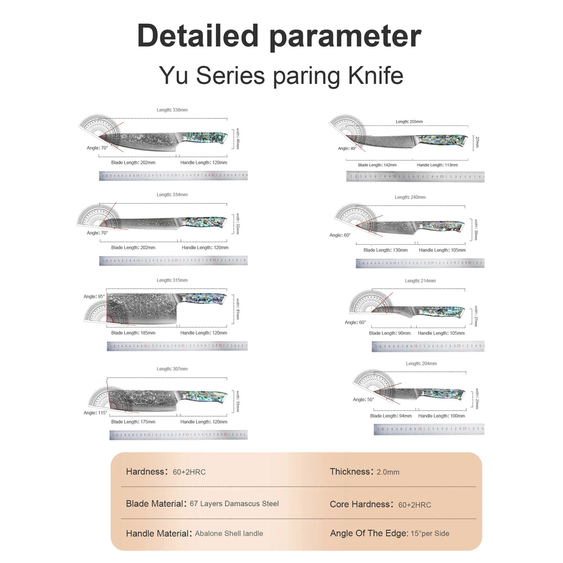 Japanese 67-Layer Damascus Chef Knife Set - Ultra Sharp Kitchen Essentials