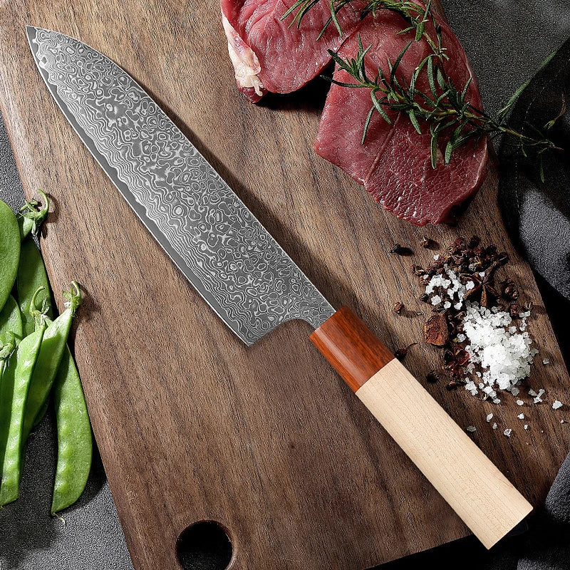 7-Piece Japanese Knife Set – 67-Layer Damascus Steel Chef's Knives