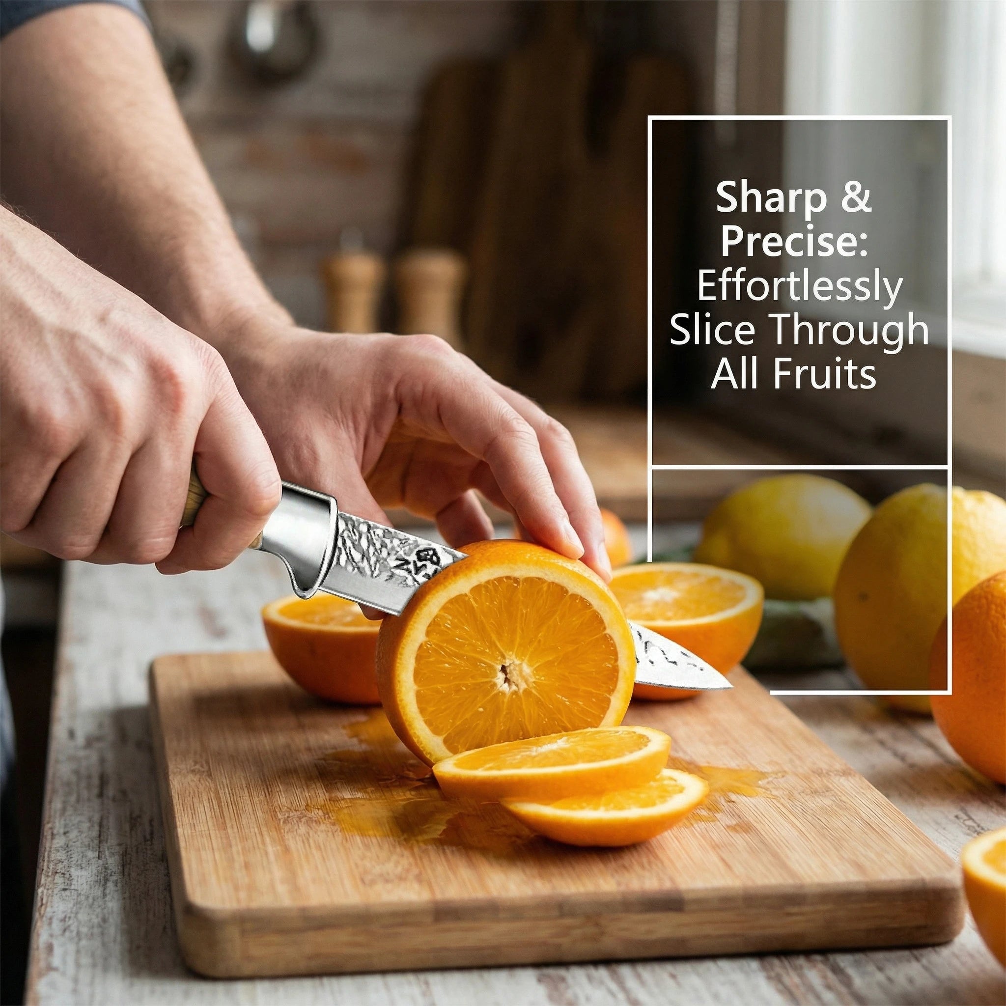 Seiko 6-Piece Japanese Knife Set with Wood Grain Handles